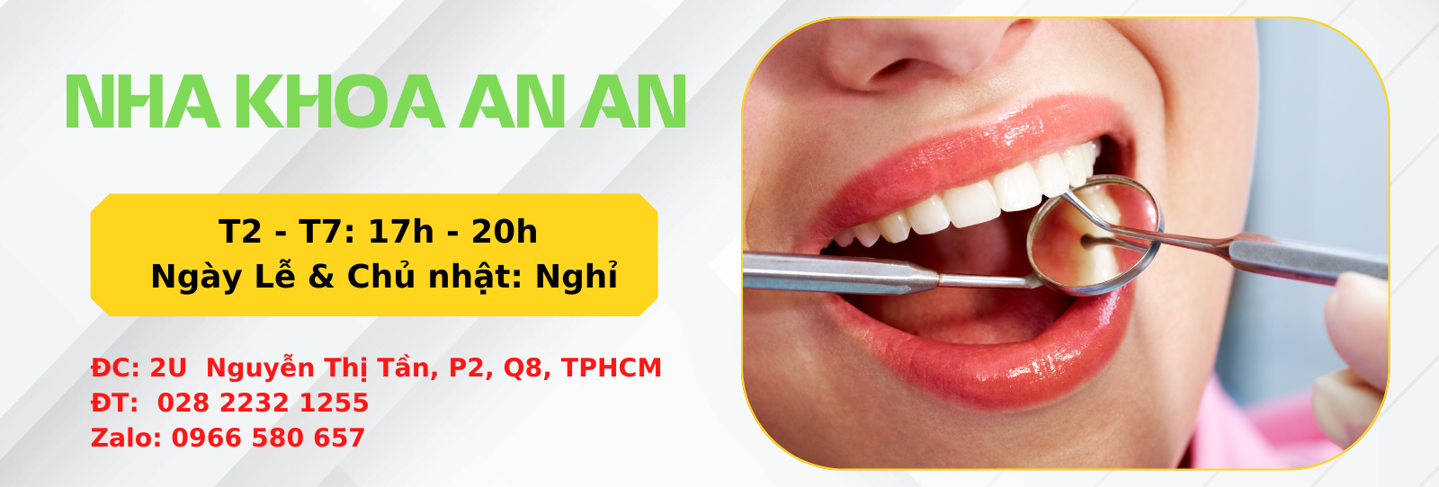 Thời gian làm việc của Nha khoa An An