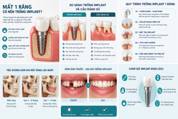 Ảnh mô tả trồng implant khi mất răng