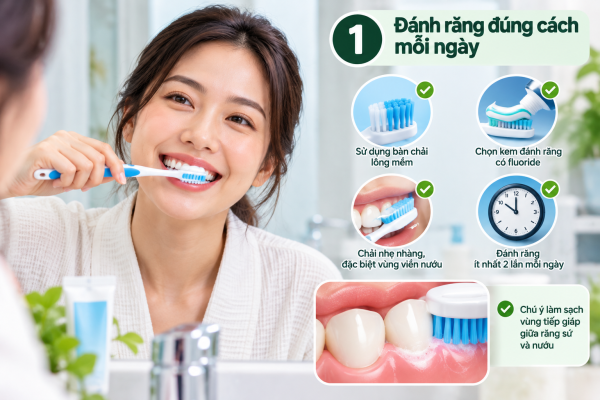 7 Cách Chăm Sóc Răng Sứ Bền Lâu 2 Hướng Dẫn Đánh Răng Đúng Cách Mỗi Ngày