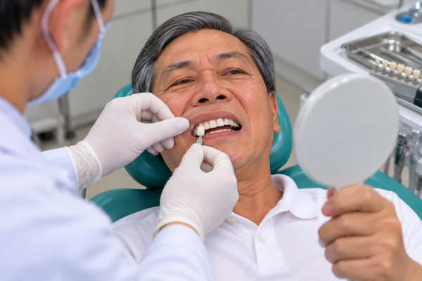 Lựa chọn màu răng trong phòng khám - Bọc răng sứ mấy răng là đẹp, 6-8-hay10