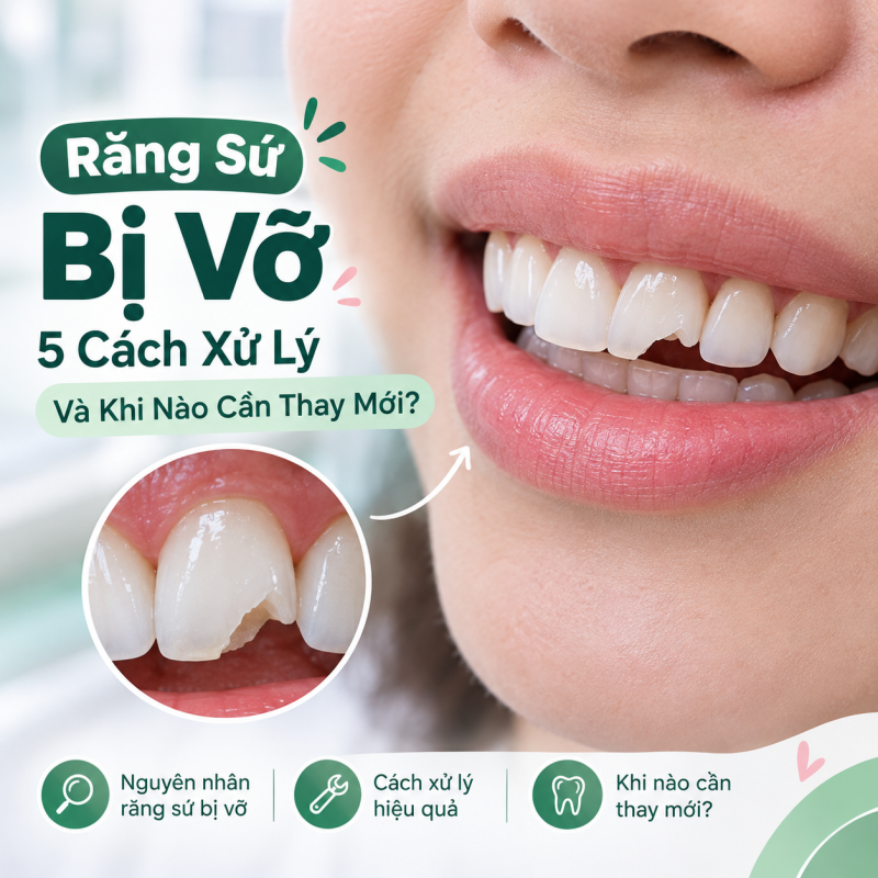 Răng Sứ Bị Vỡ: 5 Cách Xử Lý Và Khi Nào Cần Thay Mới? 1 Răng sứ bị vỡ_ 5 cách xử lý