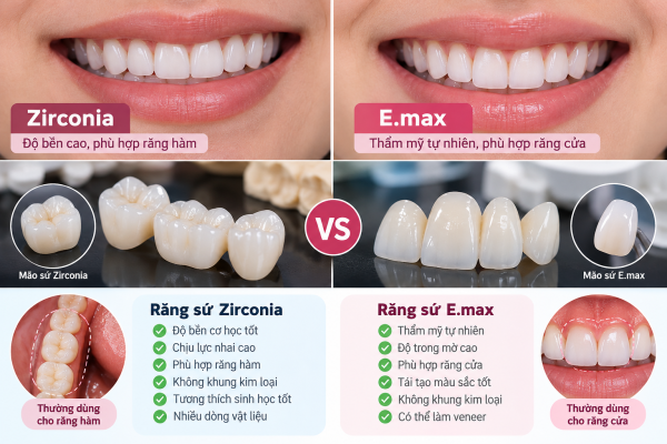Răng Sứ Zirconia Và Emax: 5 Tiêu Chí So Sánh 5 So sánh răng sứ Zirconia và E.max